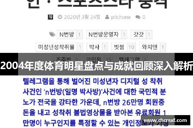 2004年度体育明星盘点与成就回顾深入解析